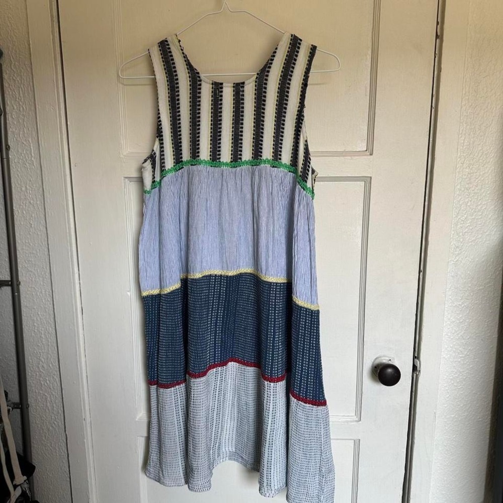 THML sleeveless multicolor striped dress with‎ tiered detail - Picture 3 of 3